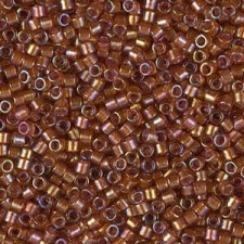 Miyuki delica Beads 11/0 - Sparkling beige lined dark topaz ab DB-1736